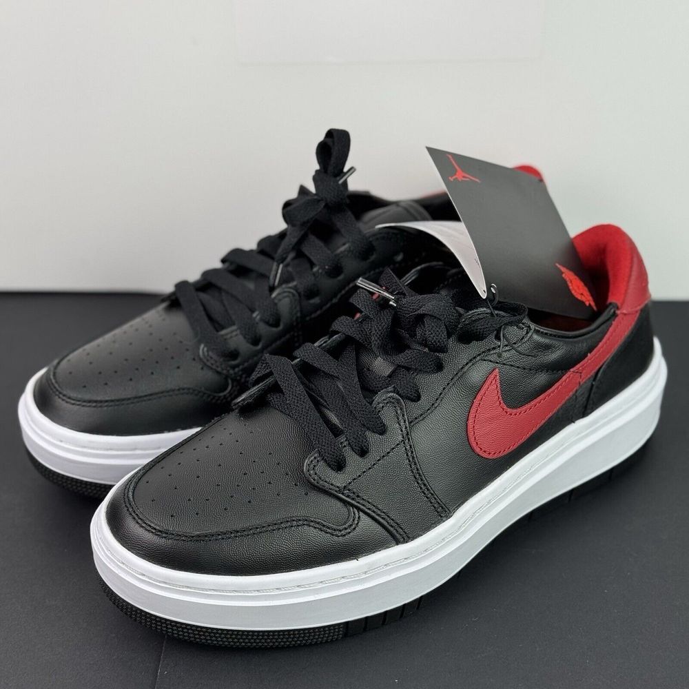 New! Women's Size 10 Air Jordan 1 Retro Elevate Low‎ Black Gym Red DH7004-061